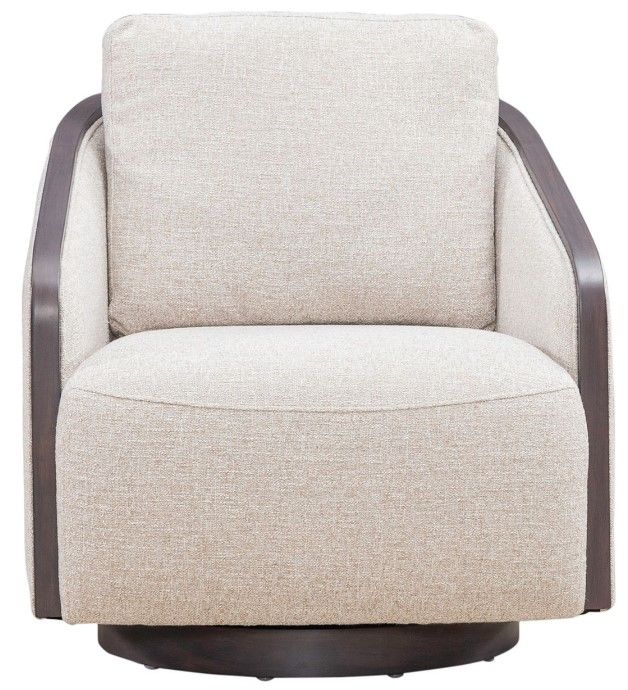 Liberty Furniture Nora Dark Brown/Nathan Ginger Swivel Accent Chair-2