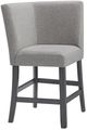 Elements International Seneca 3-Piece Gray Counter Corner Bench Set-0