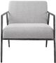 Uttermost® Brisbane Distressed Charcoal/Ivory Accent Chair-3