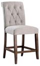 Furniture of America® Sania 2-Piece Beige/Rustic Oak Counter Dining Chair Set-0
