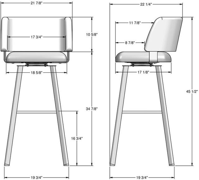 Amisco Customizable Easton Swivel Spectator Stool-2
