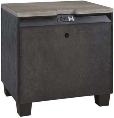 Signature Design by Ashley® Foyland Brushed Black/Dusty Grayish Brown Nightstand-2
