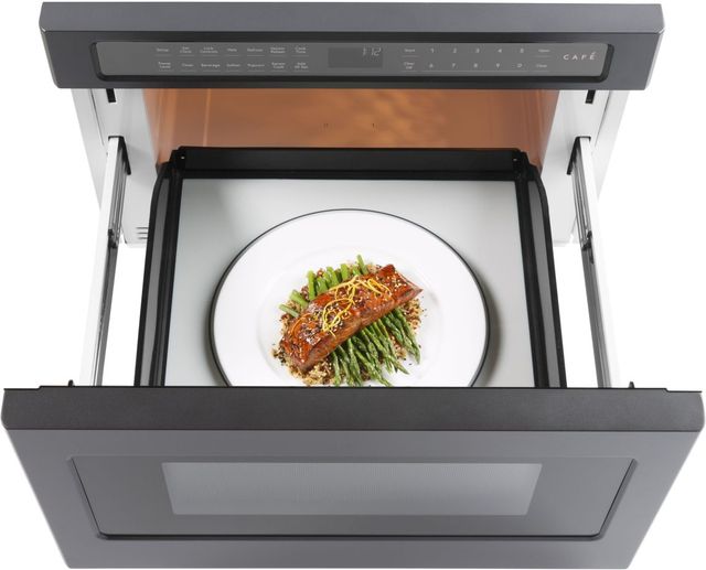 Café™ 1.2 Cu.Ft. Matte Black Built In Microwave Drawer-3