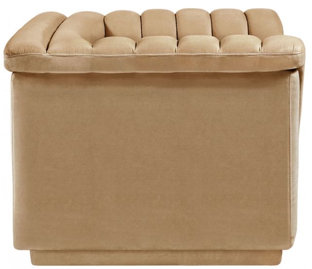Meridian Furniture Cascade Camel Velvet Fabric Chair-3