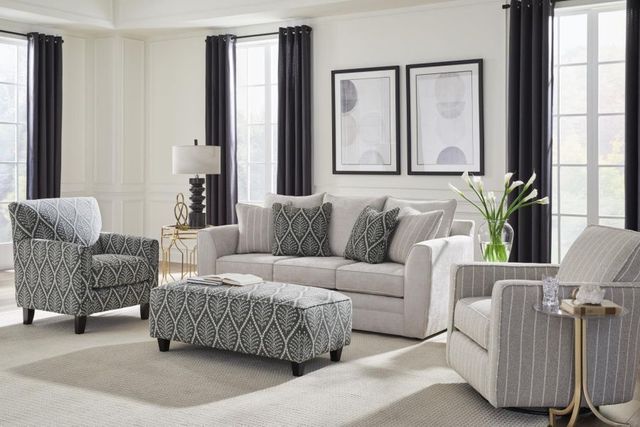 Fusion Furniture Wowza Sand Wayfarer Demi Linen Swivel Glider Chair-1