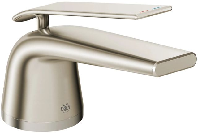 DXV Modulus Brushed Nickel Single Handle Bathroom Faucet with Indicator Markings and Lever Handle-0
