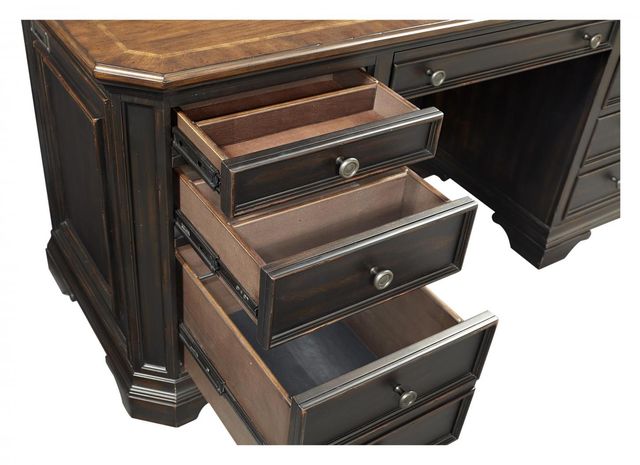 aspenhome® Hampton 2-Piece Black Cherry 67" Desk-2