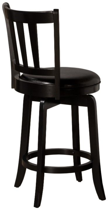 HH2 Home Presque Isle Black Swivel Counter Stool-1