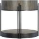 Hooker® Furniture Commerce and Market Skyline Dark Natural Side Table with Dark Bronze Base-2