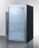 Summit® 3.13 Cu. Ft. Stainless Steel Frame Shallow Depth Indoor/Outdoor Beverage Cooler-1