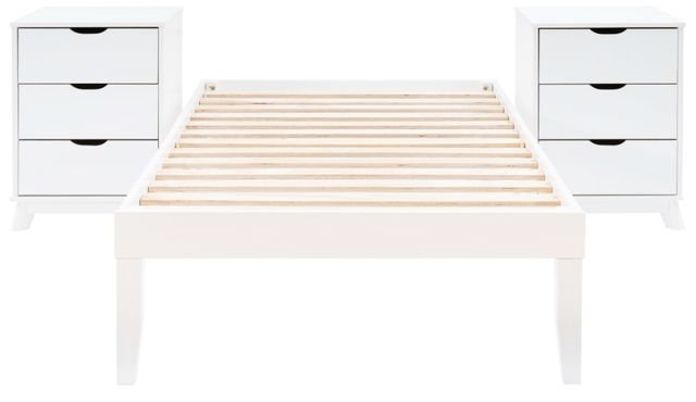 Powell® Portix 3-Piece White Twin Simple Bedroom Set-0