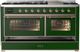 Ilve® Majestic III 60" Emerald Green Pro Style Dual Fuel Natural Gas Range with Triple Glass Door and Copper Trim-1