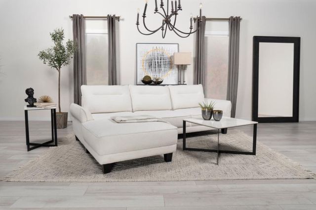 Coaster® Caspian 2-Piece White Left-Arm Facing Sectional-1
