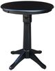 John Thomas Furniture® Dining Essentials Black Round Dining Table with Black Transitional Pedestal Extensions-0