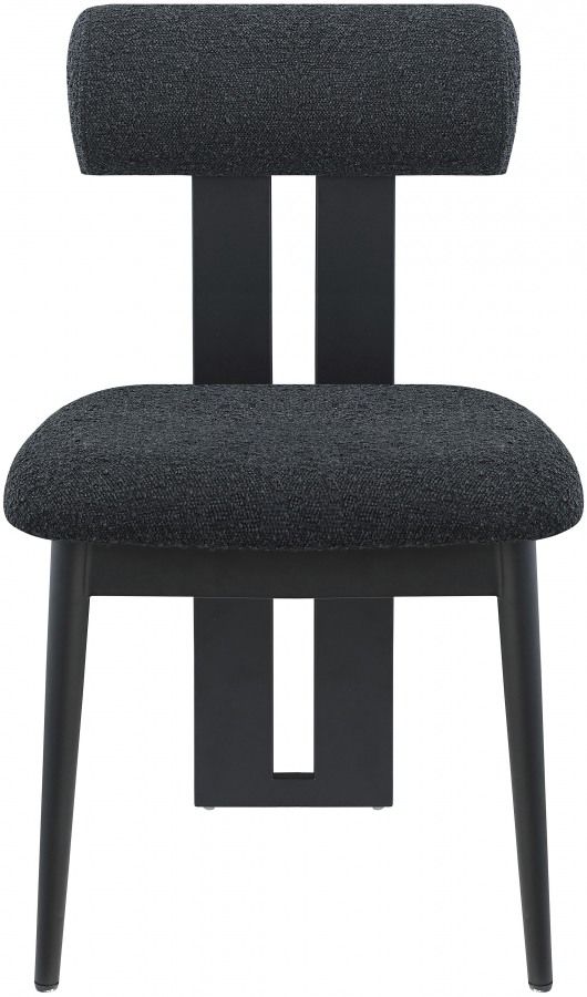 Meridian Furniture Dario Black Boucle Upholstered Dining Chair-2