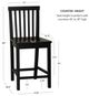 Linon Tory 2-Piece Black Counter Stool Set-2