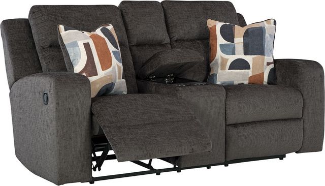 Signature Design by Ashley® Kanlow Dusk Double Reclining Loveseat with Console-0
