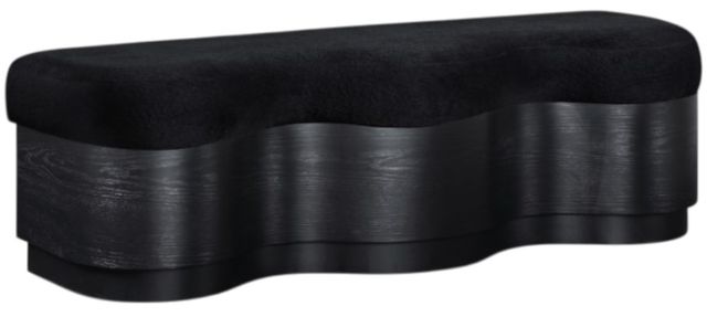 Meridian Furniture Savoy Black Upholstered Bench-0