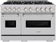 ZLINE Classic 48" Satin Stainless Steel Pro Style Dual Fuel Range-0