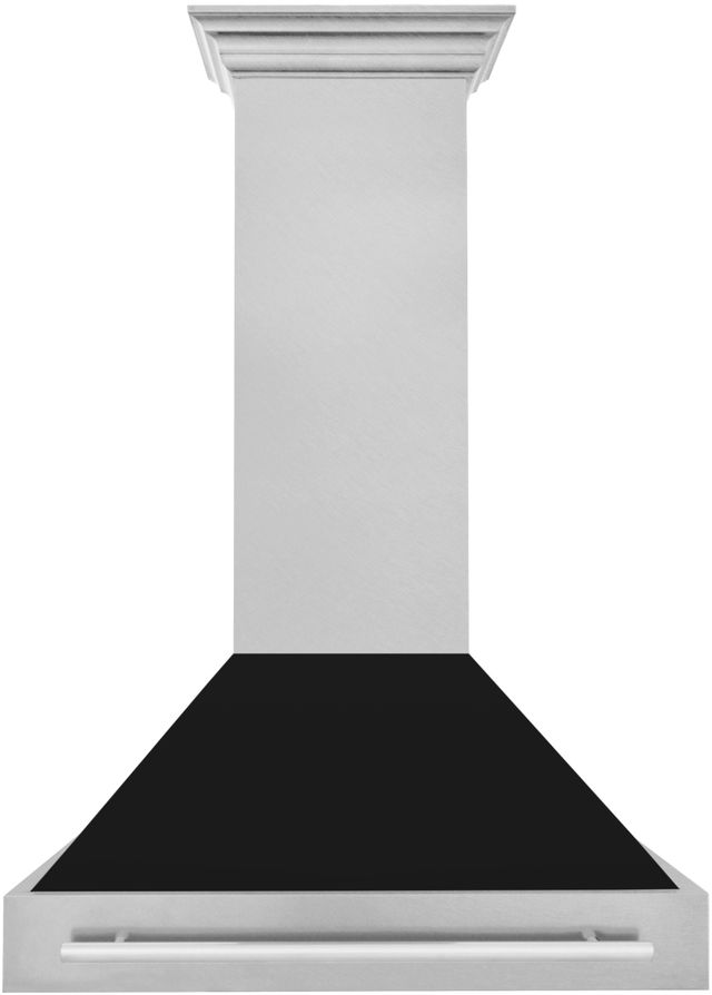 ZLINE 36" Fingerprint Resistant Stainless Steel Range Hood with Black Matte Shell-0