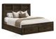 Monarch Specialties Inc. Rustic Oak Queen Bookcase Bed with 2 Drawers-0