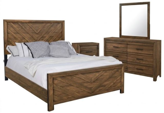 New Classic® Home Furnishings Biscayne 4-Piece Sable California King Panel Bedroom Set -0