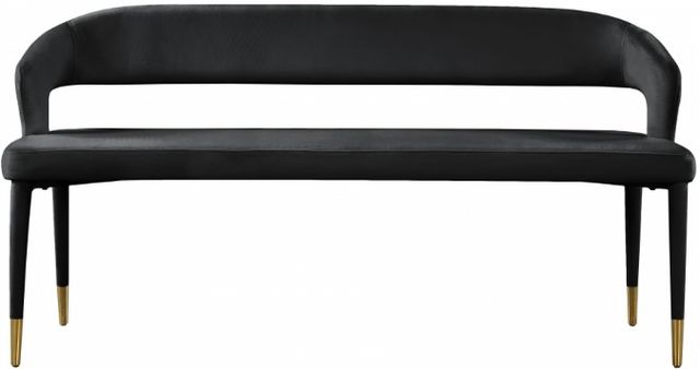 Meridian Furniture Destiny Black Velvet Bench-1