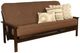 Kodiak Furniture Monterey Linen Cocoa/Espresso Full Futon with Mattress-0