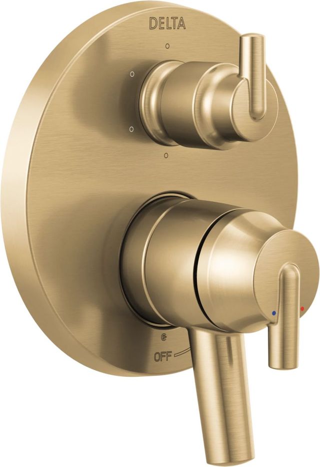 Delta Trinsic® Monitor® 17 Series Champagne Bronze 2-Handle Valve Trim with 6-Setting Integrated Diverter-0