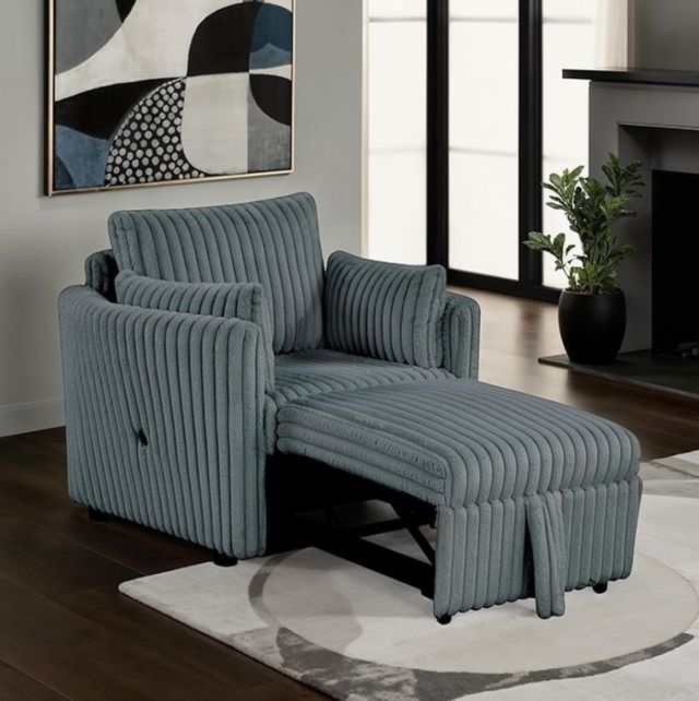 Furniture of America® Denholme Dark Gray Chair-1