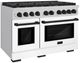 ZLINE Autograph Edition 48" Stainless Steel Pro Style Gas Range with White Matte Door-2