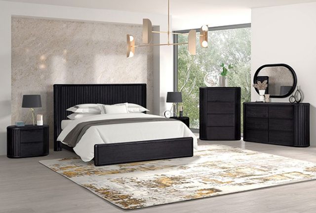Furniture of America® Hildesheim Black Nightstand-1