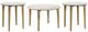 Coaster® Aldis 3-Piece White Occasional Table with Natural Base Set-0