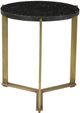 Moe's Home Collection Syd Black Terrazzo End Table with Antique Brass Iron Base-2