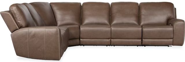 Hooker® Furniture SS Torres 6-Piece Sorrento Mocha L-Shape Power Reclining Sectional Sofa-2