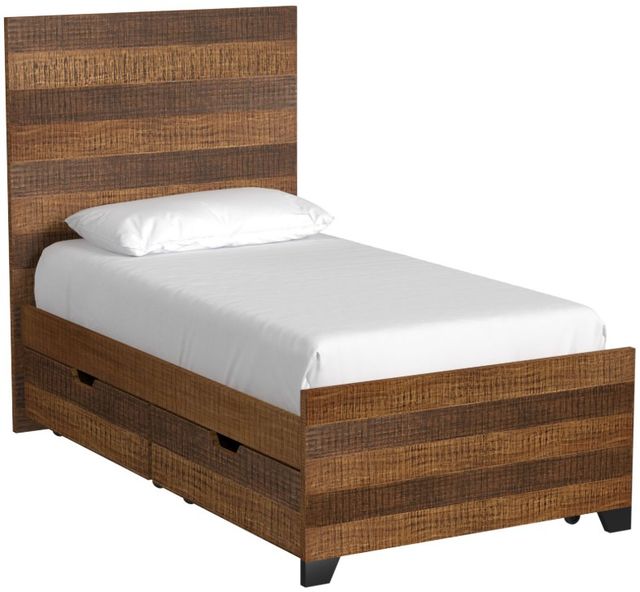 Westwood Design Urban Rustic Brushed Wheat Youth Twin Panel Storage Bed-0