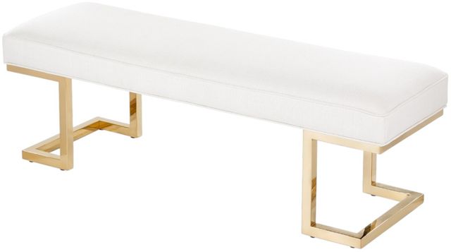Michael Amini® Belmont Place Bright Gold Bed Bench -4