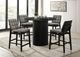 Coaster® Hamlyn 5-Piece Black/Gray Round Counter Dining Set-1