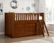 Homelegance® Rowe Dark Cherry Youth Twin Low Loft Bunk Bed with Bookcase and Two Dressers-1