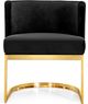 Meridian Furniture Gianna Black/Gold Velvet Dining Chair-3