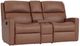 Flexsteel® Customizable Catalina Leather Manual Reclining Loveseat with Console-2