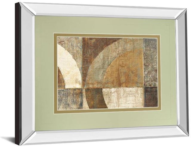 Classy Art Circular Sculpture by Wild Apple Portfolio Mirror Framed Wall Art-1