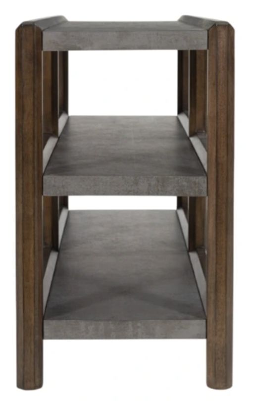 Signature Design by Ashley® Kallenny Gray Sofa Table with Brown Frame-2
