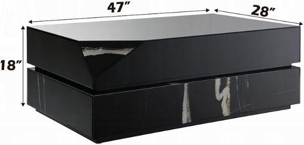 ACME Furniture Drisana Black Mirrored Coffee Table-2