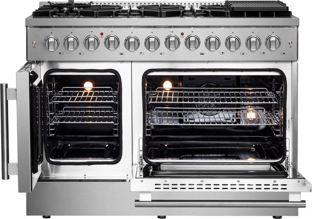 FORNO® Galiano 48" Stainless Steel Pro Style Dual Fuel Range-1