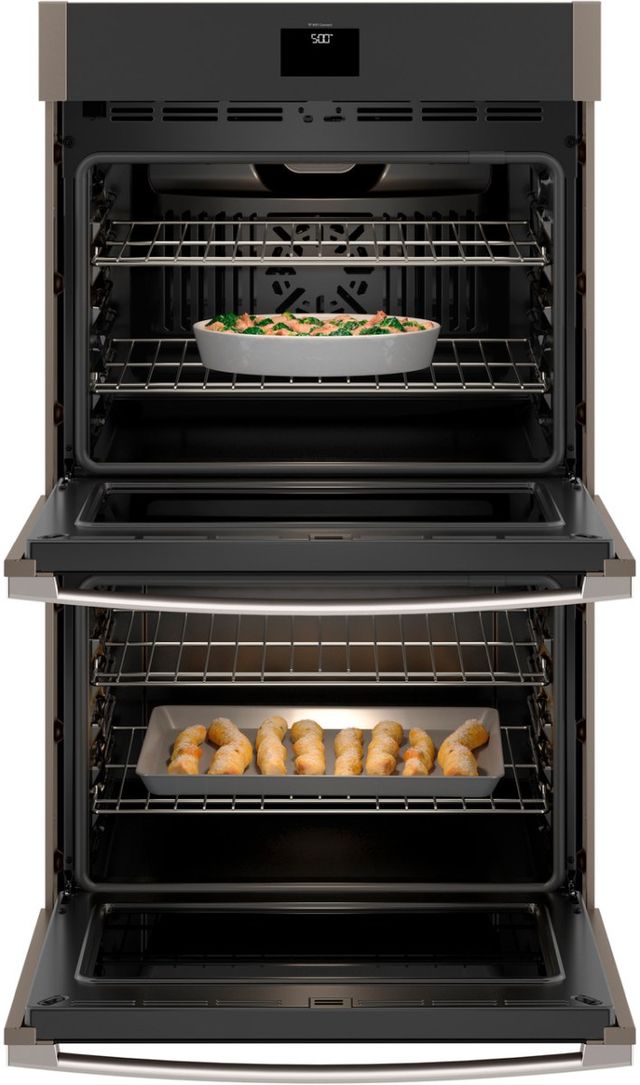 GE® 30" Fingerprint Resistant Slate Double Electric Wall Oven-3