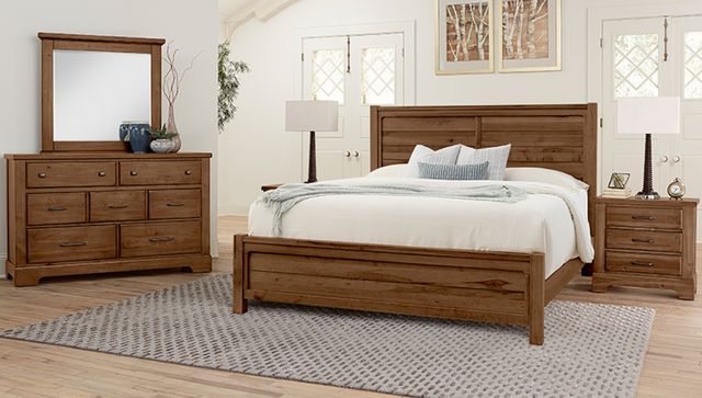 Artisan & Post by Vaughan-Bassett Cool Rustic Amber California King Plank Bed-1