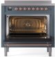 Ilve® Nostalgie II Series 36" Blue Grey Pro Style Induction Range-2