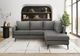 Monarch Specialties Inc. Grey 86" Right-Arm Facing Sofa Sectional and Chaise with Black Metal Legs-1