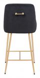 Zuo® Mira Black and Gold Counter Chair-3